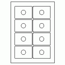 557 - Label Size Business Card CD - 8 labels per sheet